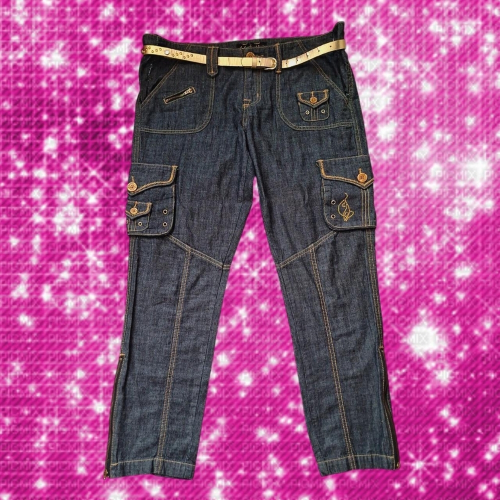 Vintage Baby Phat mcbling cargo jeans